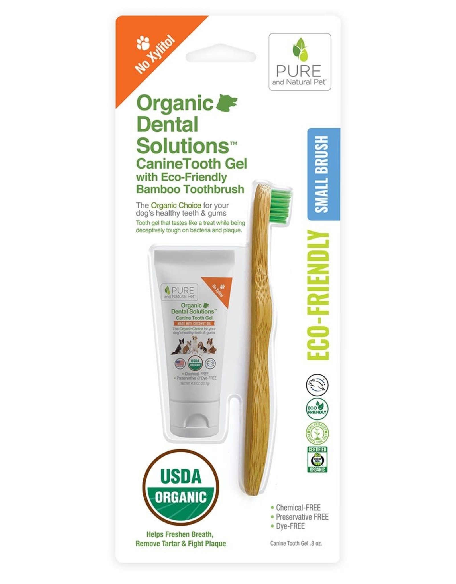 Pure and Natural Pet Canine ToothGel and Toothbrush