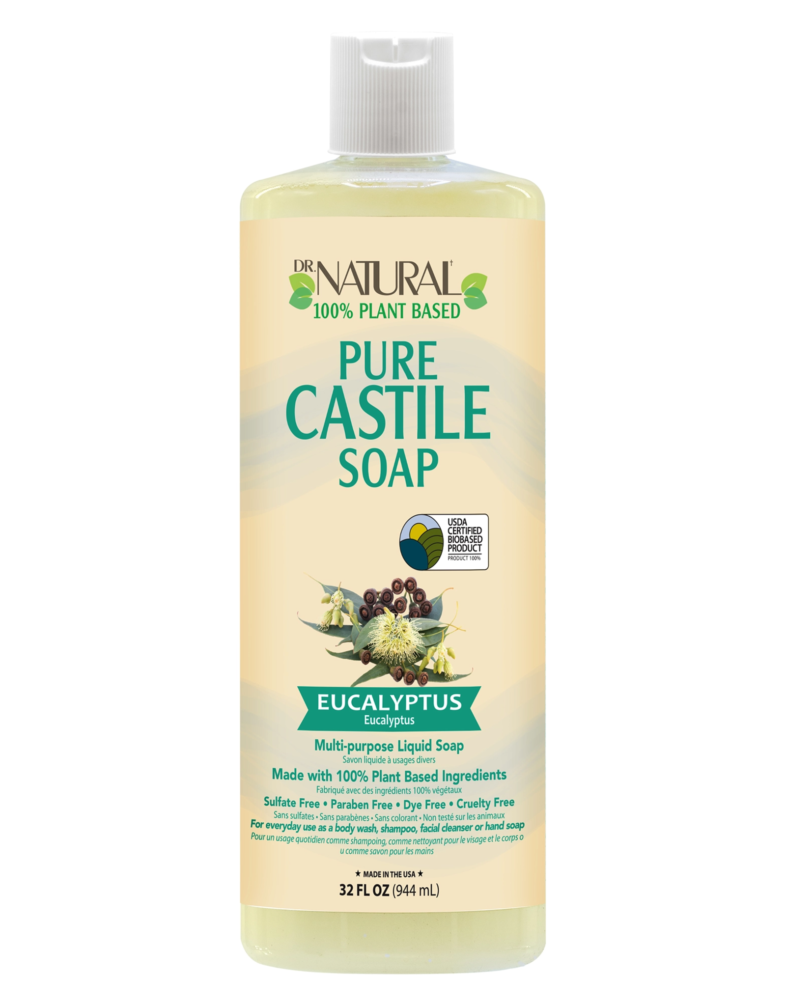 Dr. Natural Pure Castile Soap Eucalyptus