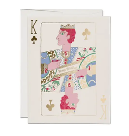 red cap cards King of Clubs Happy Birthday Card