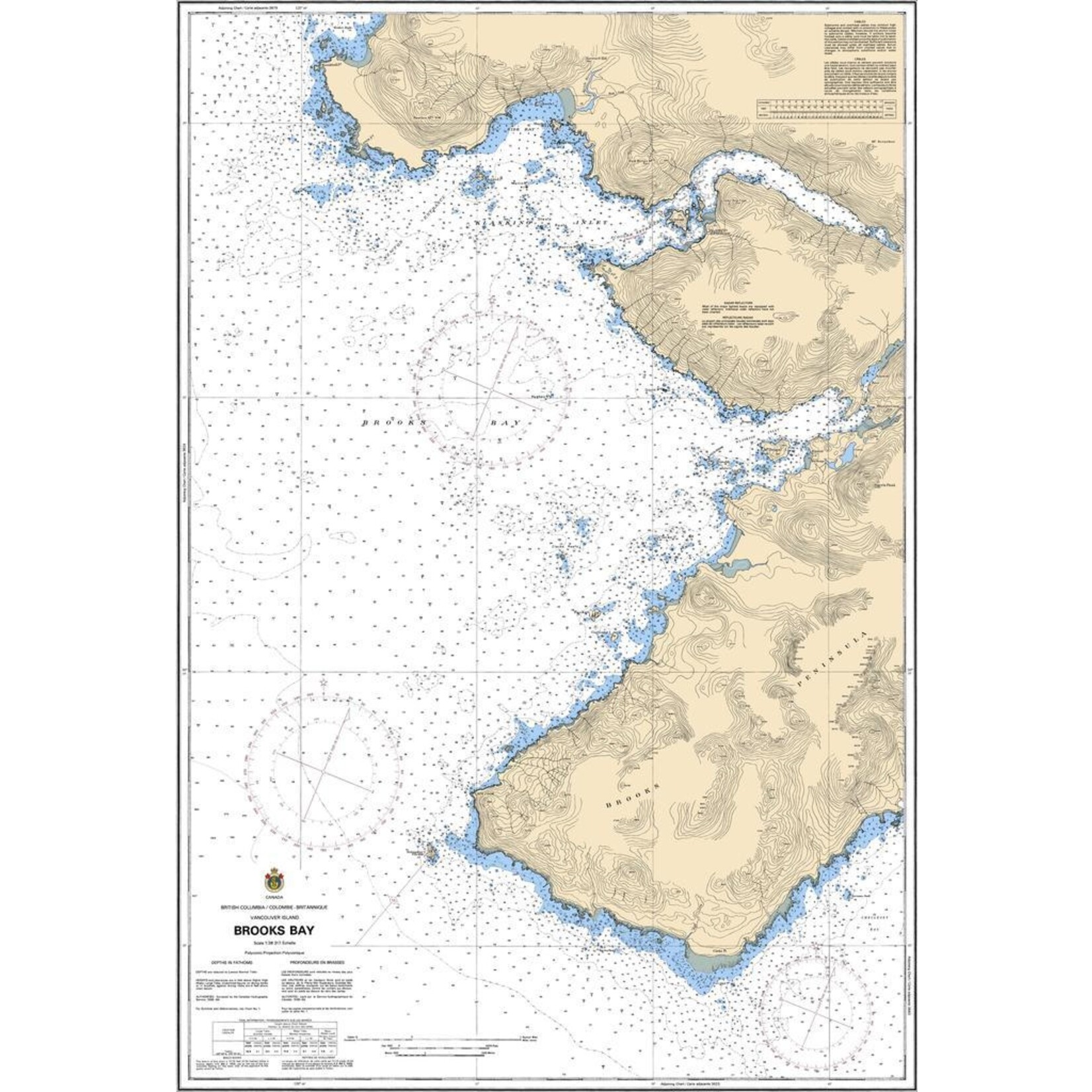 Nautical Charts - 3680-Brooks Bay