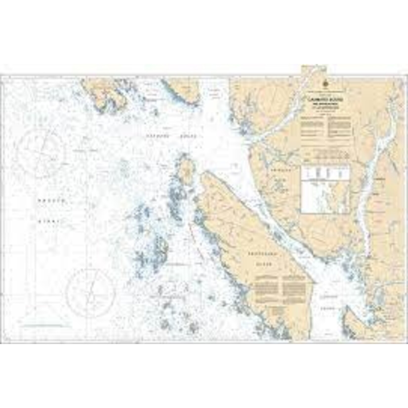 Nautical Charts - 3975 - Caamano Sound & Approches