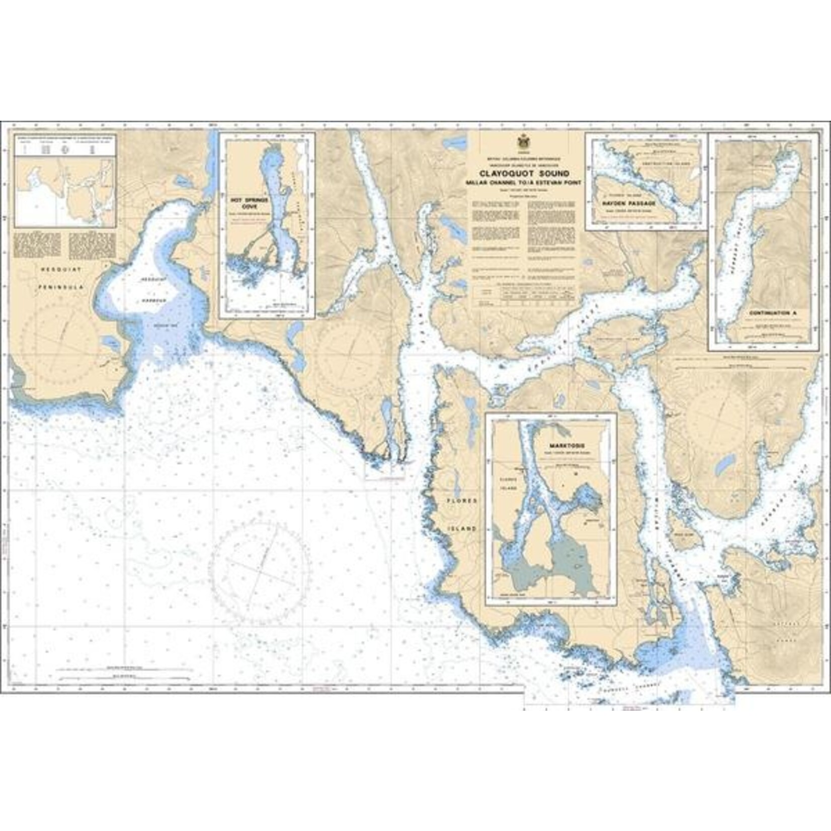 Nautical Charts - 3674-Clayoquot Sound, Millar Channel to/à Estevan Point