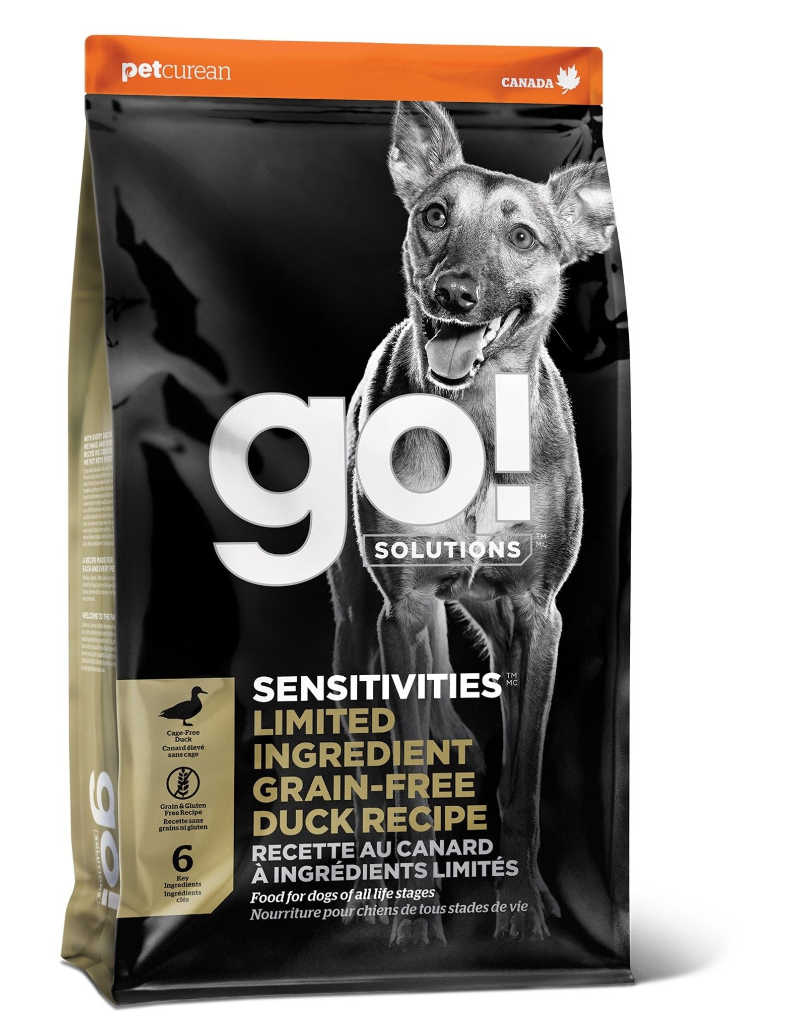 Go Solutions GO! SENSITIVITIESÂ Limited Ingredient Grain FreeÂ Duck recipe for Dogs
