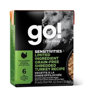 Go Solutions GO! SENSITIVITIES Limited Ingredient Grain Free Shredded Turkey Recipe For  Dogs 12.5oz