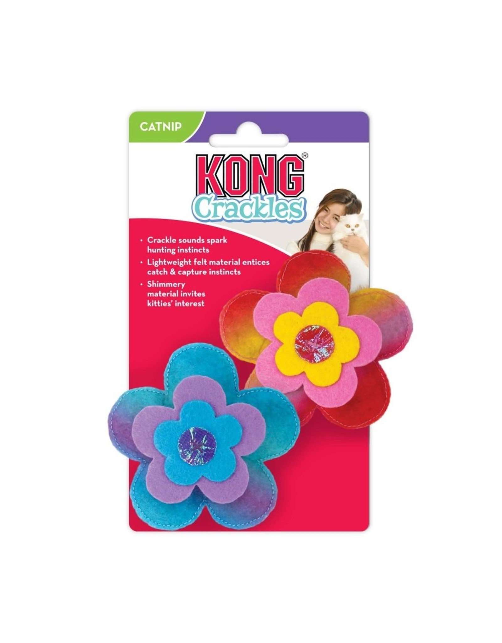 Kong KONG   CAT   Crackles   Bloomx (2pk)