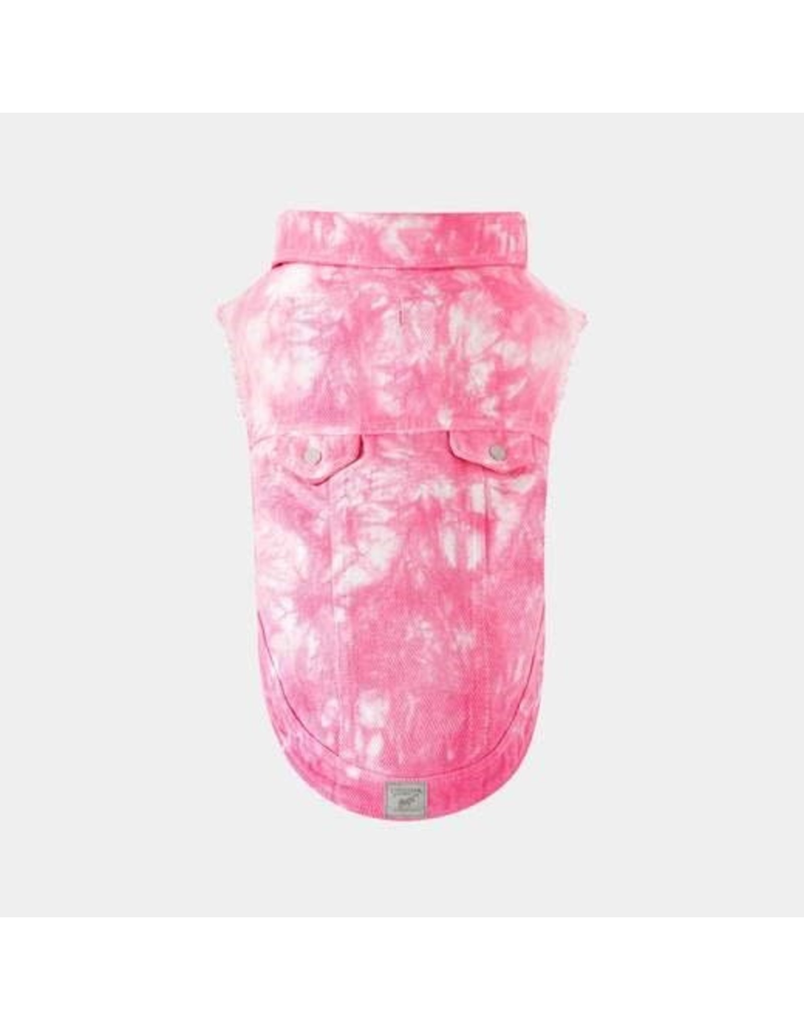 Canada Pooch Canada Pooch® Downtown Denim Vest Pink Tie Dye 14