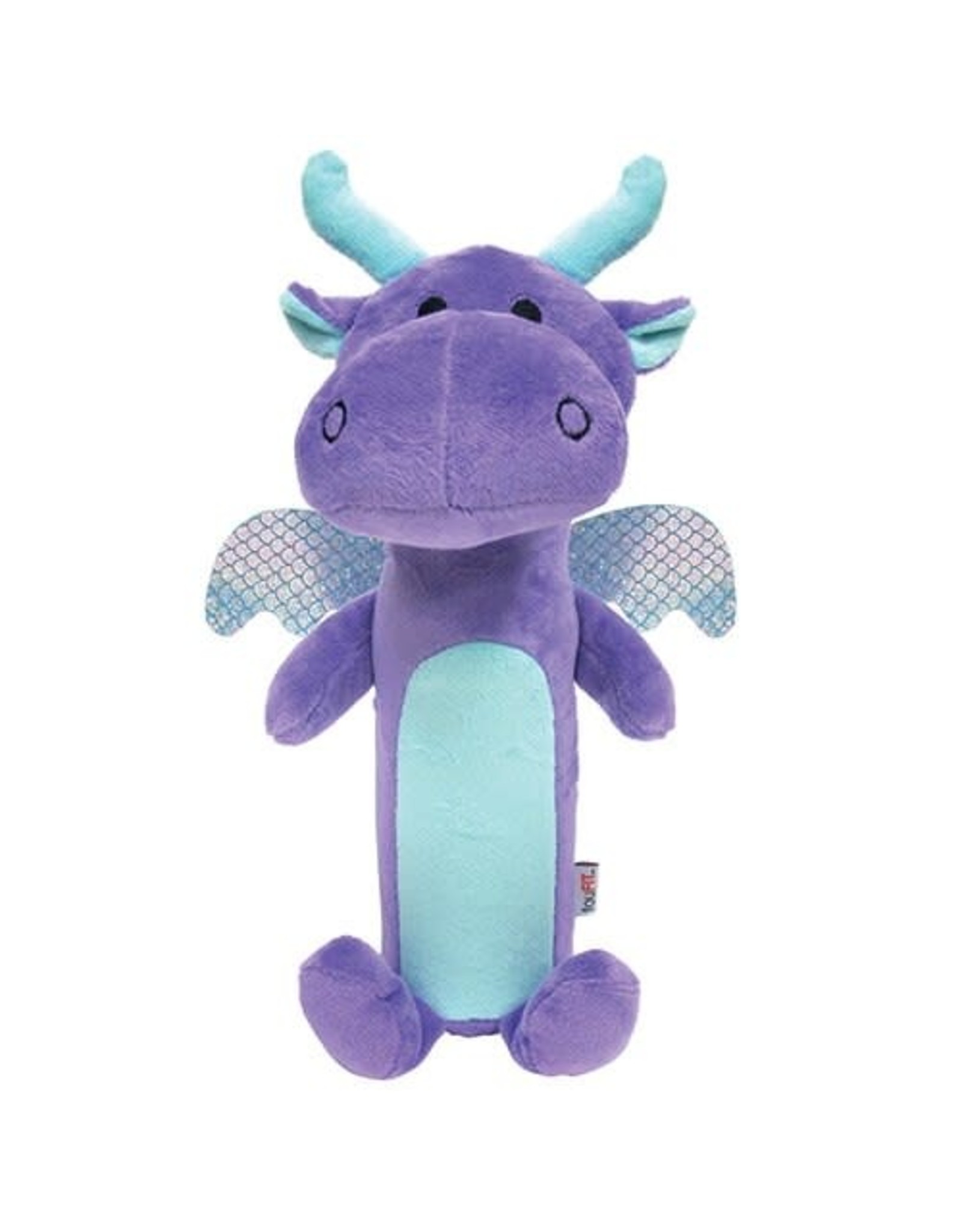 FoufouBrands Dog Toy Plush Cruncher Dragon
