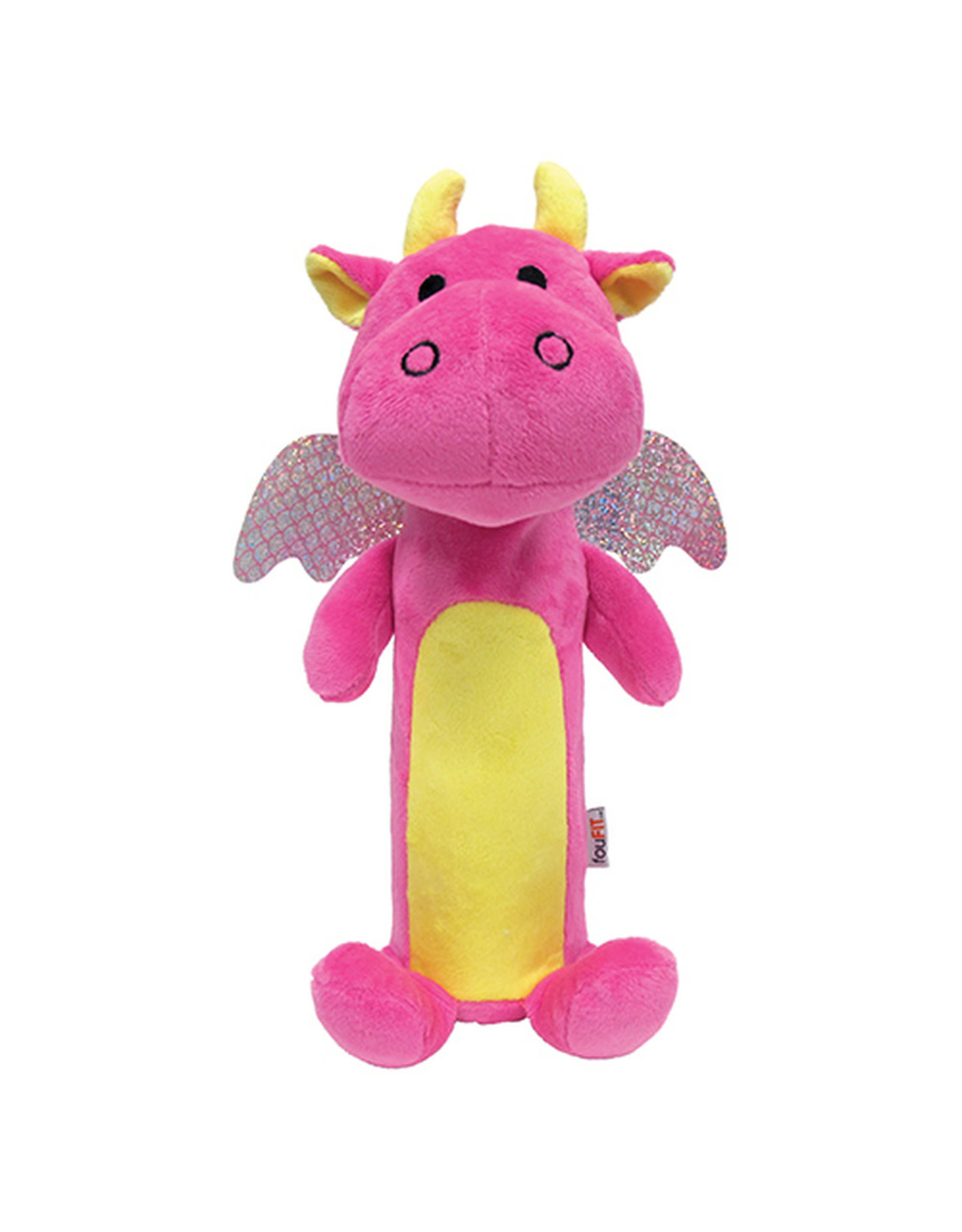 FoufouBrands Dog Toy Plush Cruncher Dragon
