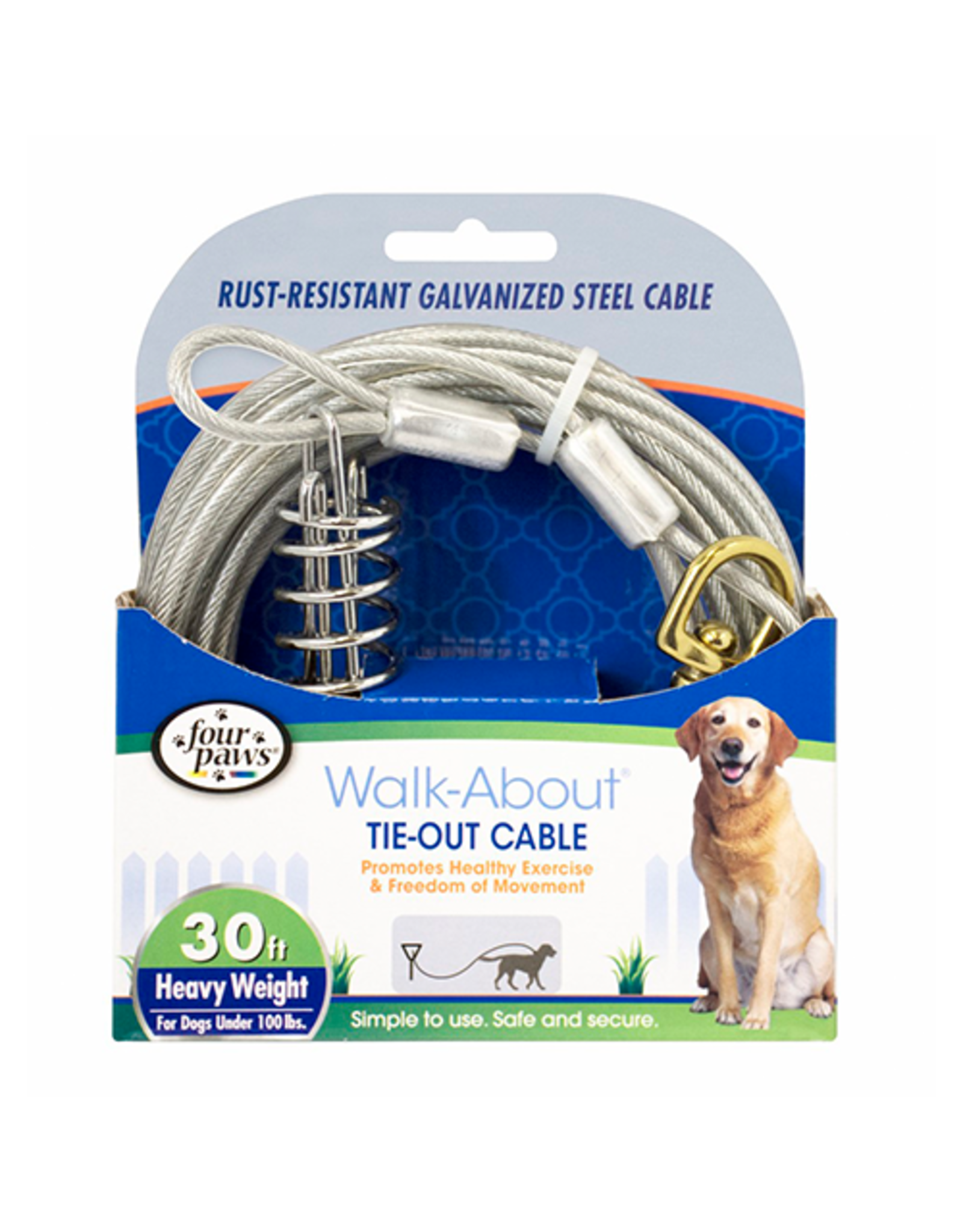 Four Paws Four Paws® Tie Out Cable Heavy Weight Silver 30'