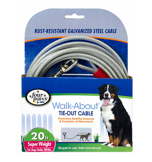 Four Paws Four Paws® Tie Out Cable Super Weight Silver 20'