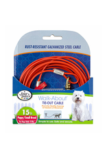 Four Paws Four Paws® Tie Out Cable Puppy Orange 15'