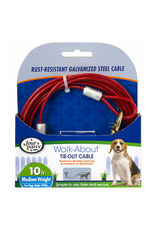 Four Paws Four Paws® Tie Out Cable Medium Weight Red 10' Four Paws Four Paws® Tie Out Cable Medium Weight Red 10'