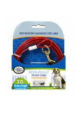Four Paws Four Paws® Tie Out Cable Medium Weight Red 20' Four Paws Four Paws® Tie Out Cable Medium Weight Red 20'