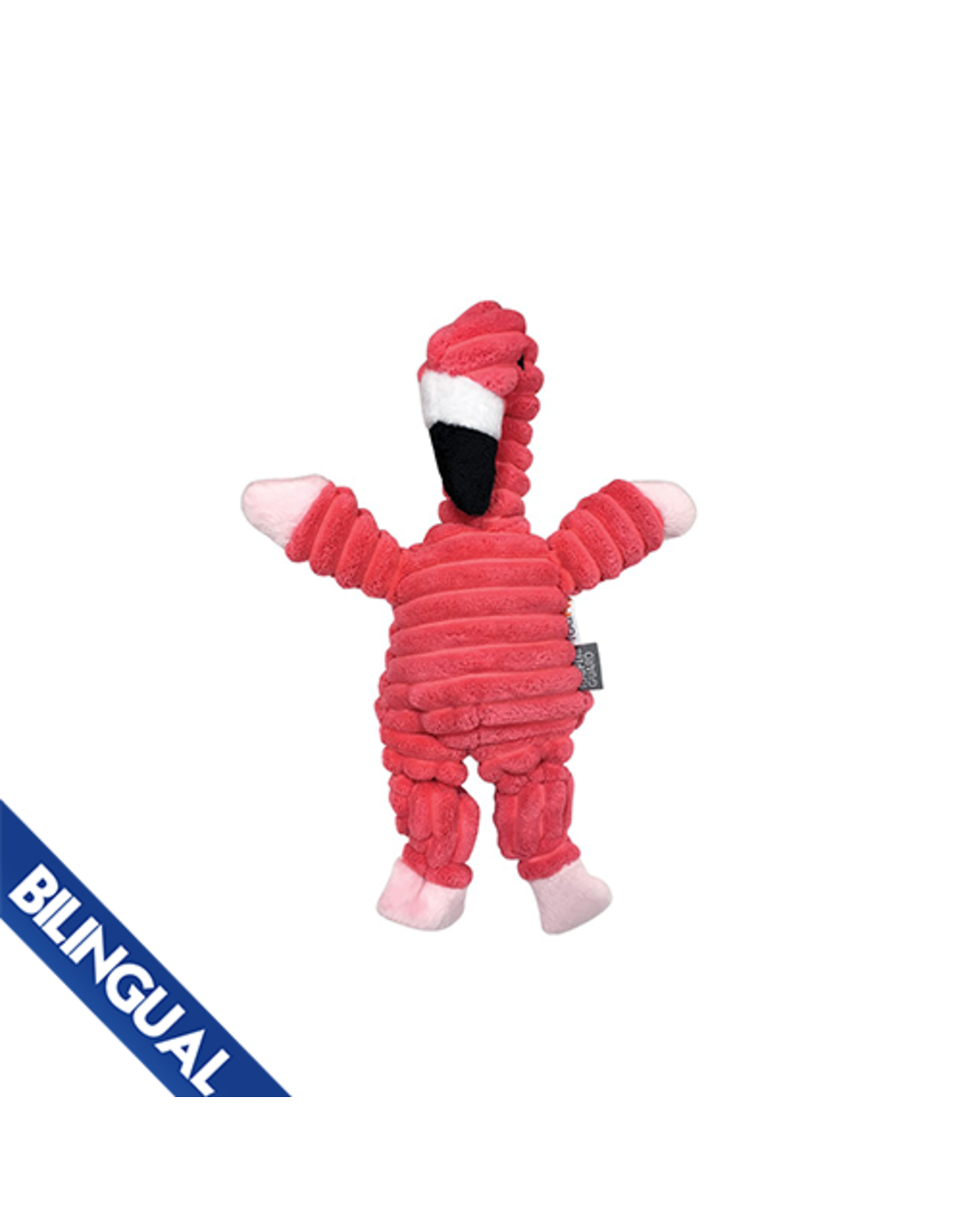 Foufoubrands Rainbow Bright Knotted Flamingo Dog Toy