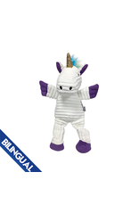 Foufoubrands Rainbow Bright Knotted Unicorn Dog Toy  Large