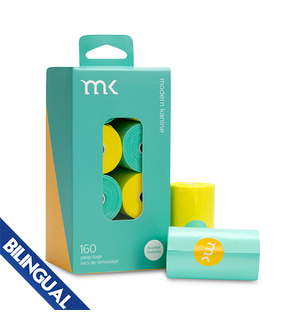 MK Poop Bags- Turquoise &  Yellow