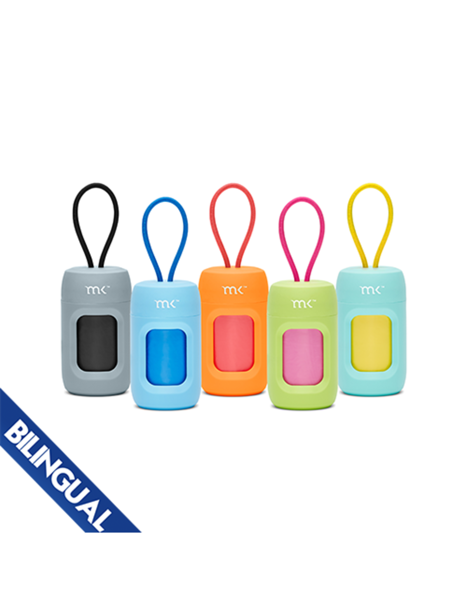 MK Leash Dispenser Orange &  Coral with  20 Scented Bags