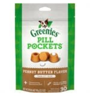 Greenies Pill Pockets Dog Peanut Butter 3.2oz Tablet