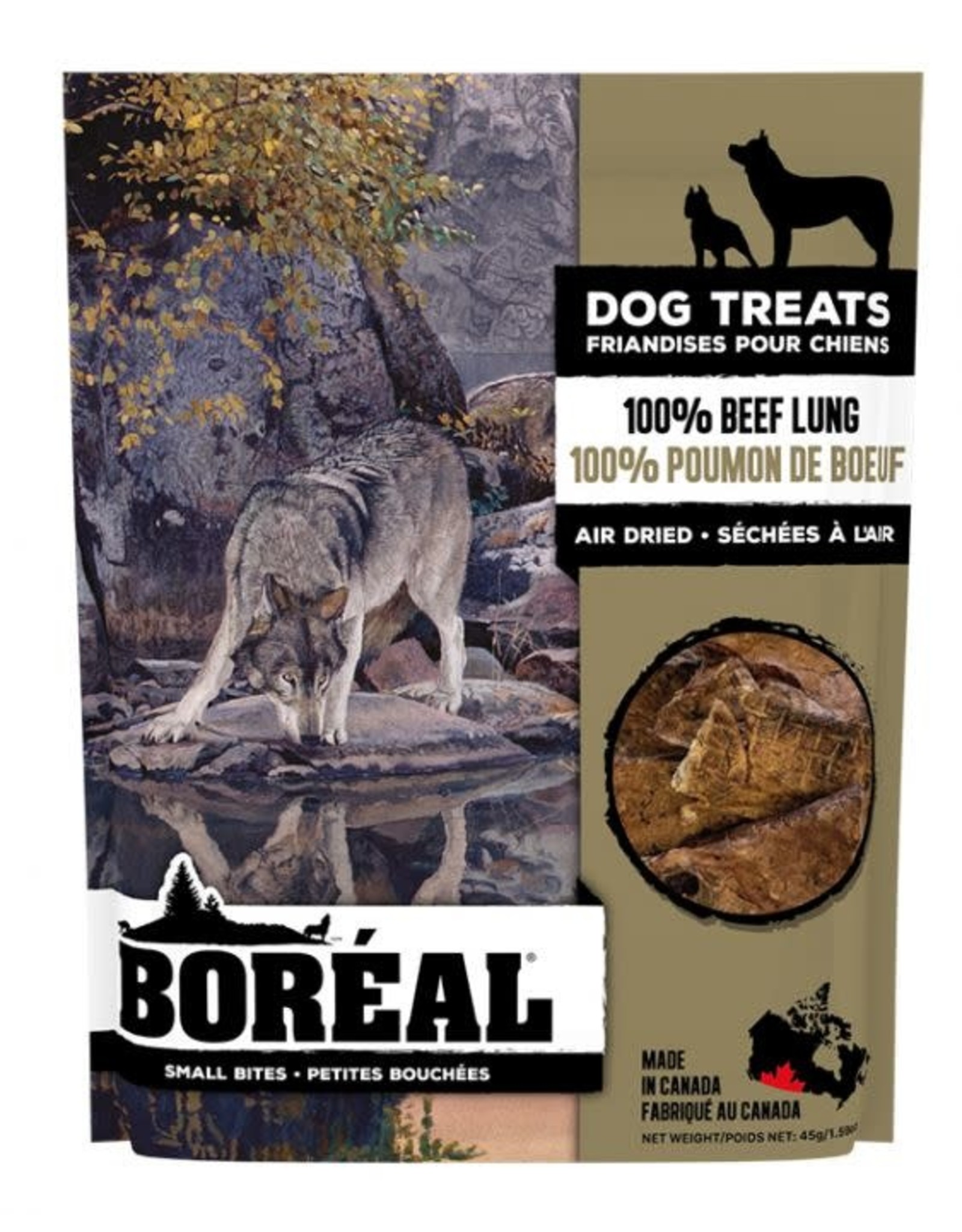 Boreal Boreal Dog Treats 100 Percent Beef Lung Small Bites