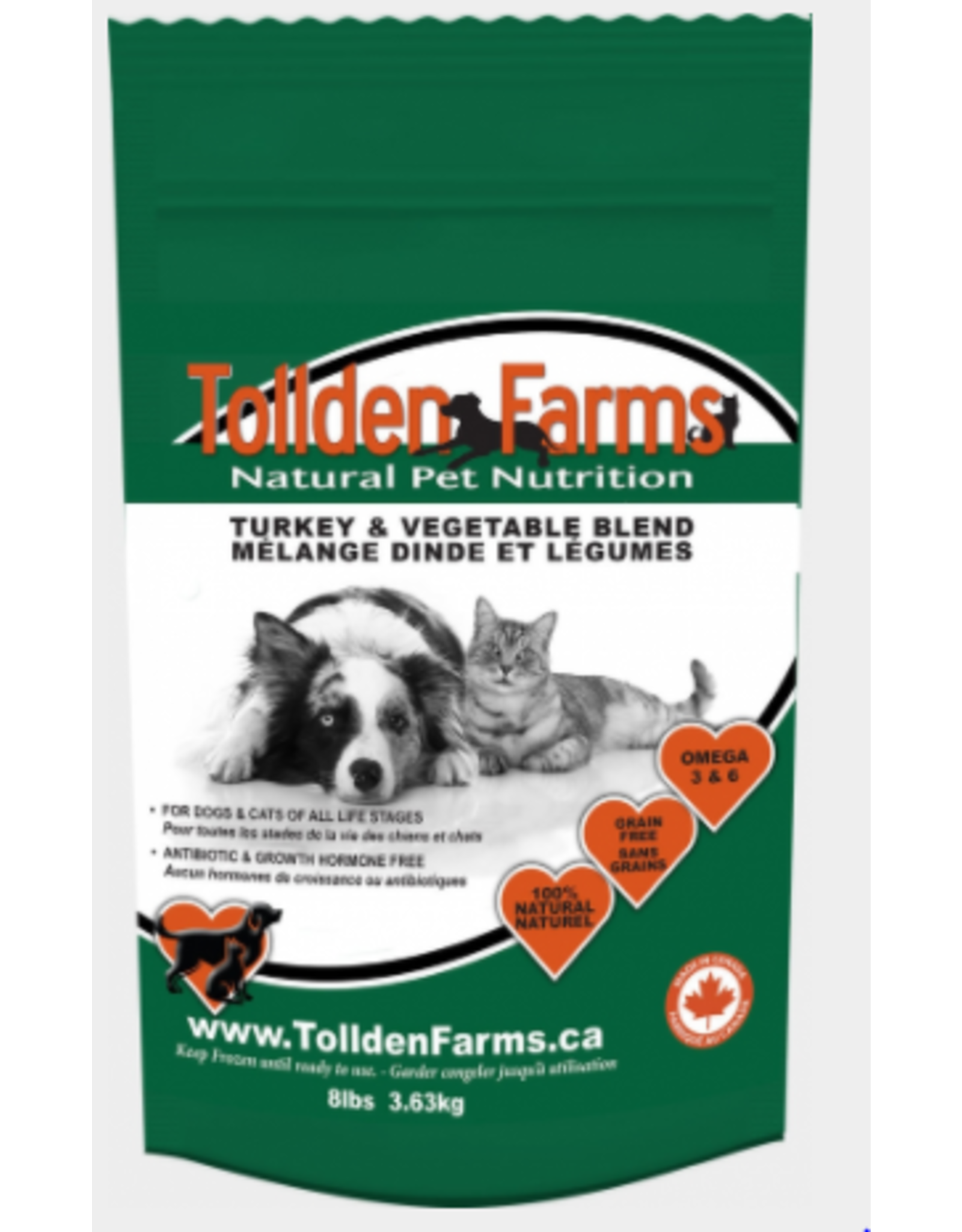 Tollden Farms Tollden Farms Turkey and Vegetable Blend Frozen-Raw Food For Cats and Dogs
