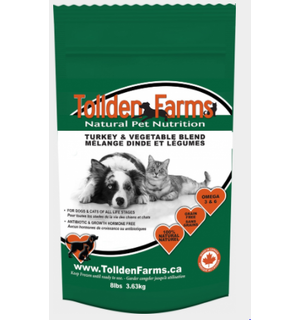 Tollden Farms Tollden Farms Turkey and Vegetable Blend Frozen-Raw Food For Cats and Dogs