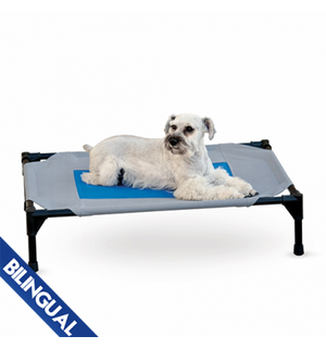 K&H K&H™ Coolin' Pet Cot and Cover™ Grey and Blue Medium