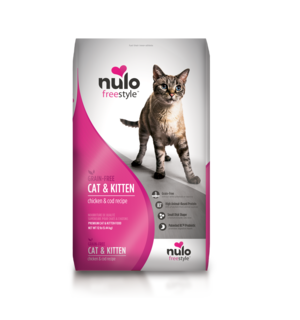 Nulo Nulo Freestyle High-Meat Kibble Chicken & Cod Recipe For Cats and Kittens
