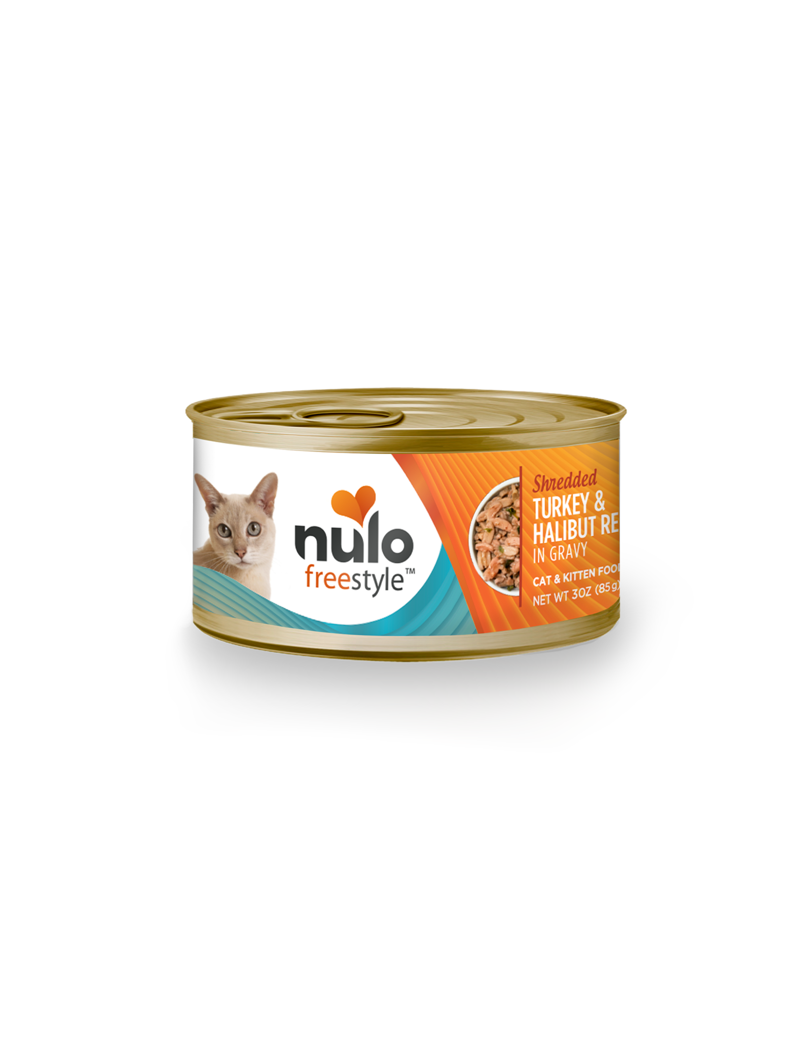 Nulo Nulo FreeStyle Shredded Turkey & Halibut Recipe in Gravy For Cats 3oz