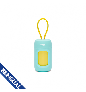 MK Leash Dispenser Turquoise &  Yellow with 20 Scented Bags