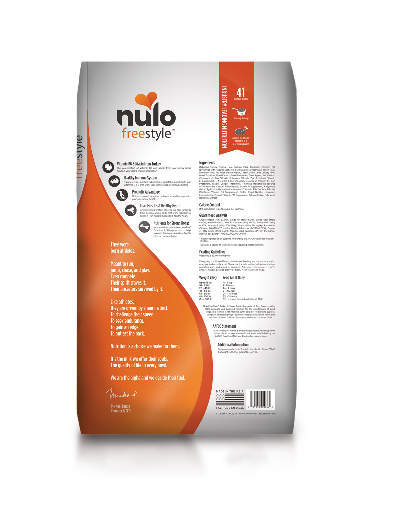 Nulo Nulo FreeStyle Grain Free High Meat Kibble -Turkey & Sweet Potato Recipe For Adult Dogs