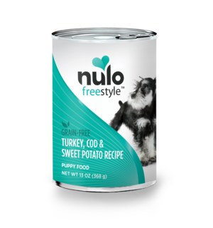Nulo Nulo Freestyle Grain-Free Wet Food - Turkey, Cod & Sweet Potato Recipe  for Puppies 13oz single