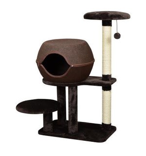 BUD-Z 3 Level Cat Tree with Hiding Place Brown
