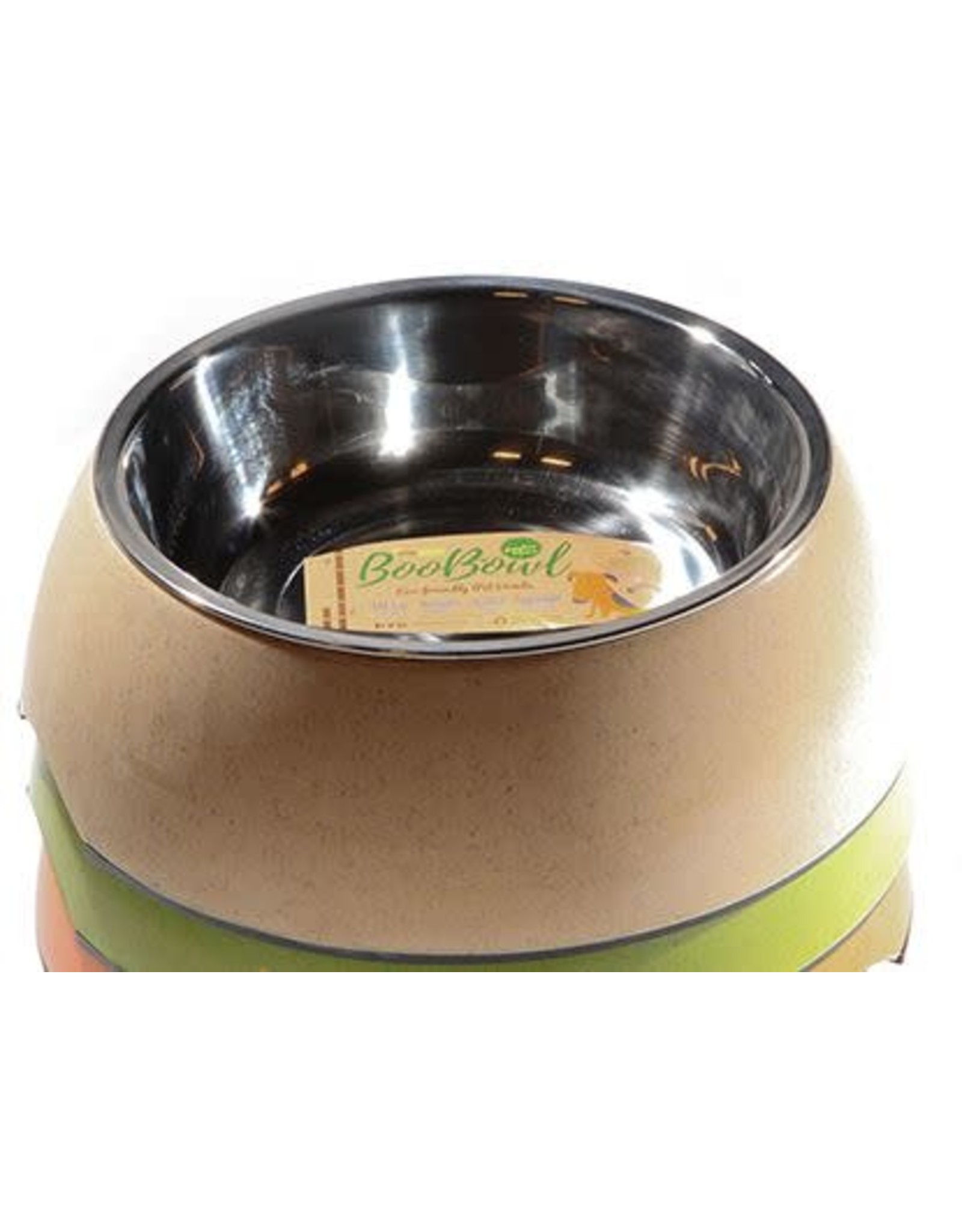 DEFINE PLANET DEFINE PLANET Dog Bamboo Bowl Round with SS Insert Ivory Small