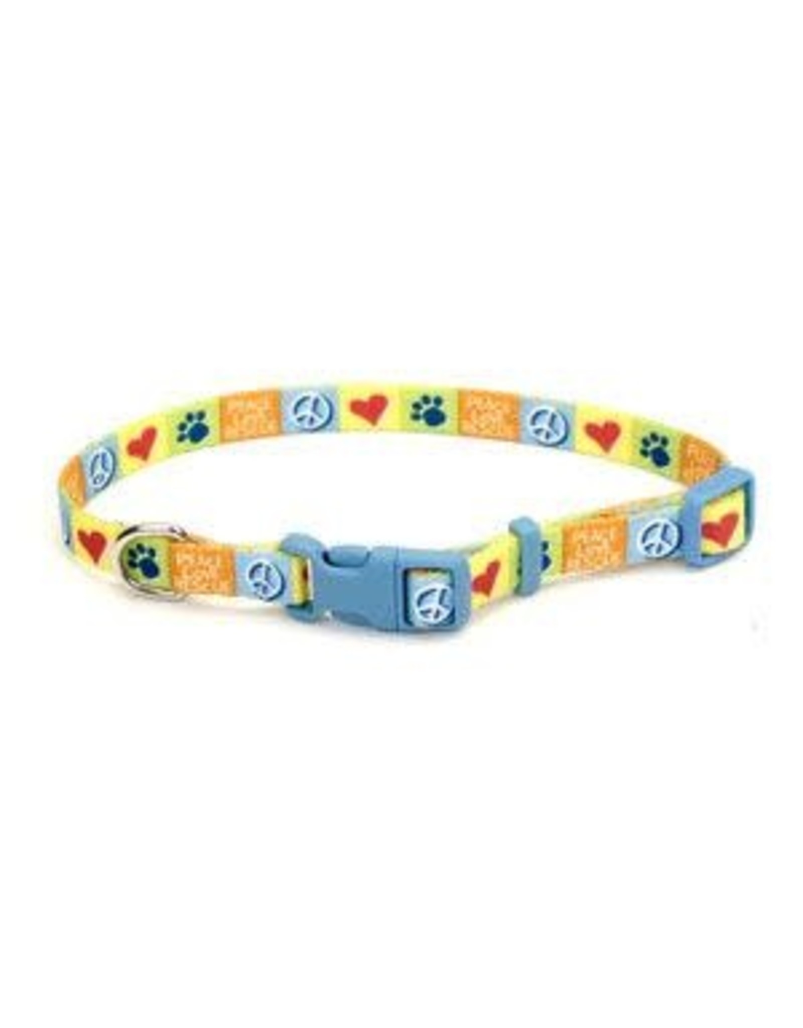 PET ATTIRE- Dog Styles Adjustable Collar Special Paw Brown 5 8x10-14in