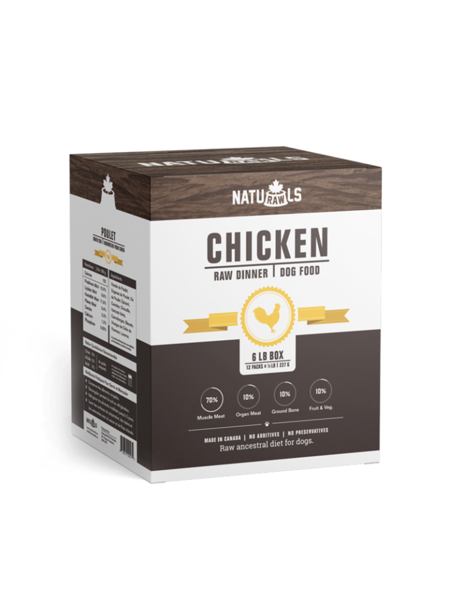 Naturawls NatuRAWls Frozen Raw Chicken w Veggies For Dogs 12 x 227g (C)