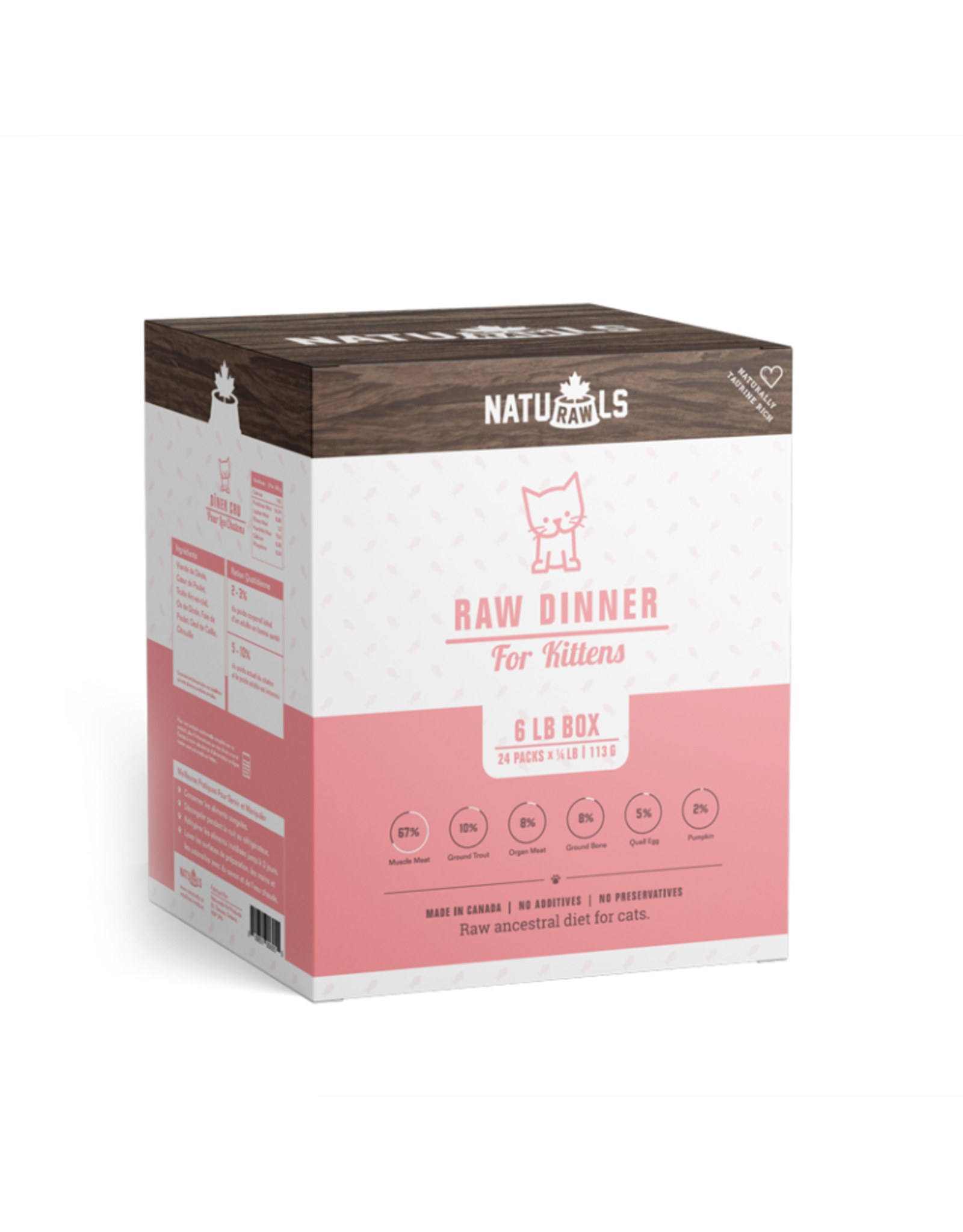 Naturawls NatuRAWls Frozen Raw Food For Kitten  24 x 113g (C)