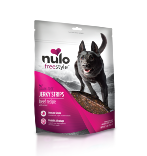 Nulo Nulo Freestyle Jerky Strips Treats - Beef with Coconut Recipe for Dogs  5oz