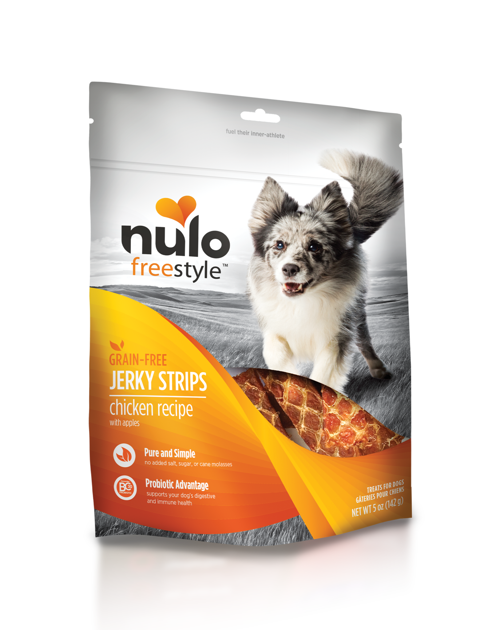 Nulo Nulo Freestyle Jerky Strips Treats - Chicken with Apples Recipe For  Dogs 5oz