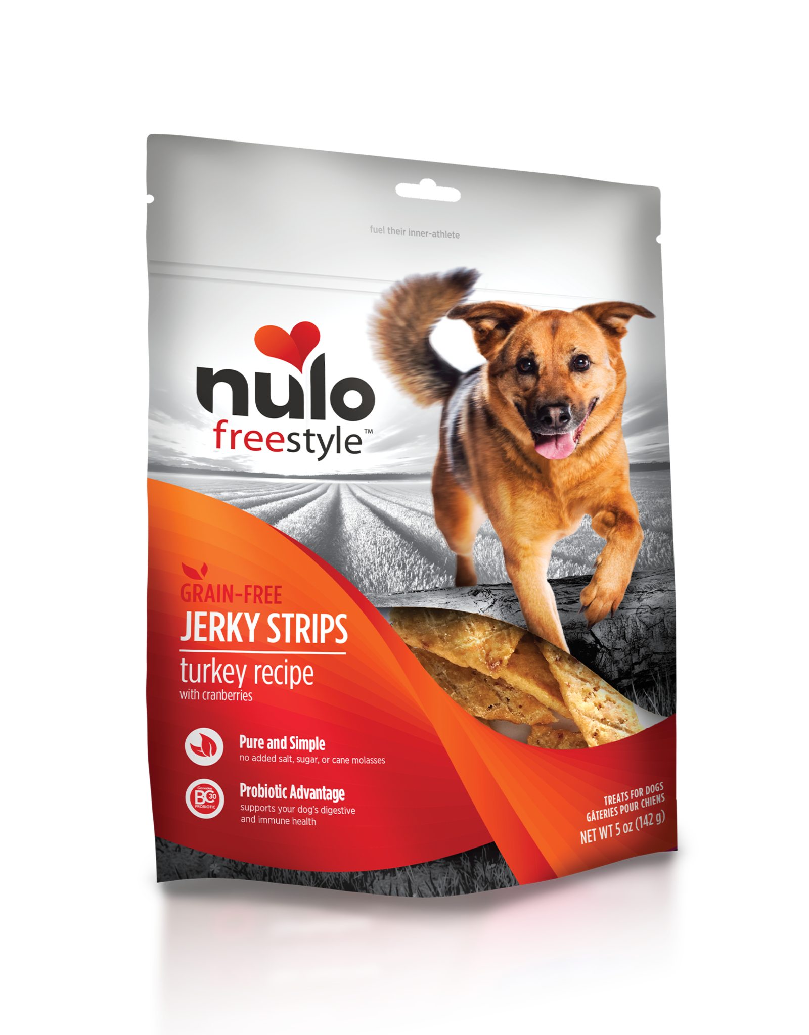 Nulo Nulo Freestyle Jerky Strips Treats - Turkey with Cranberries Recipe for Dogs 5oz