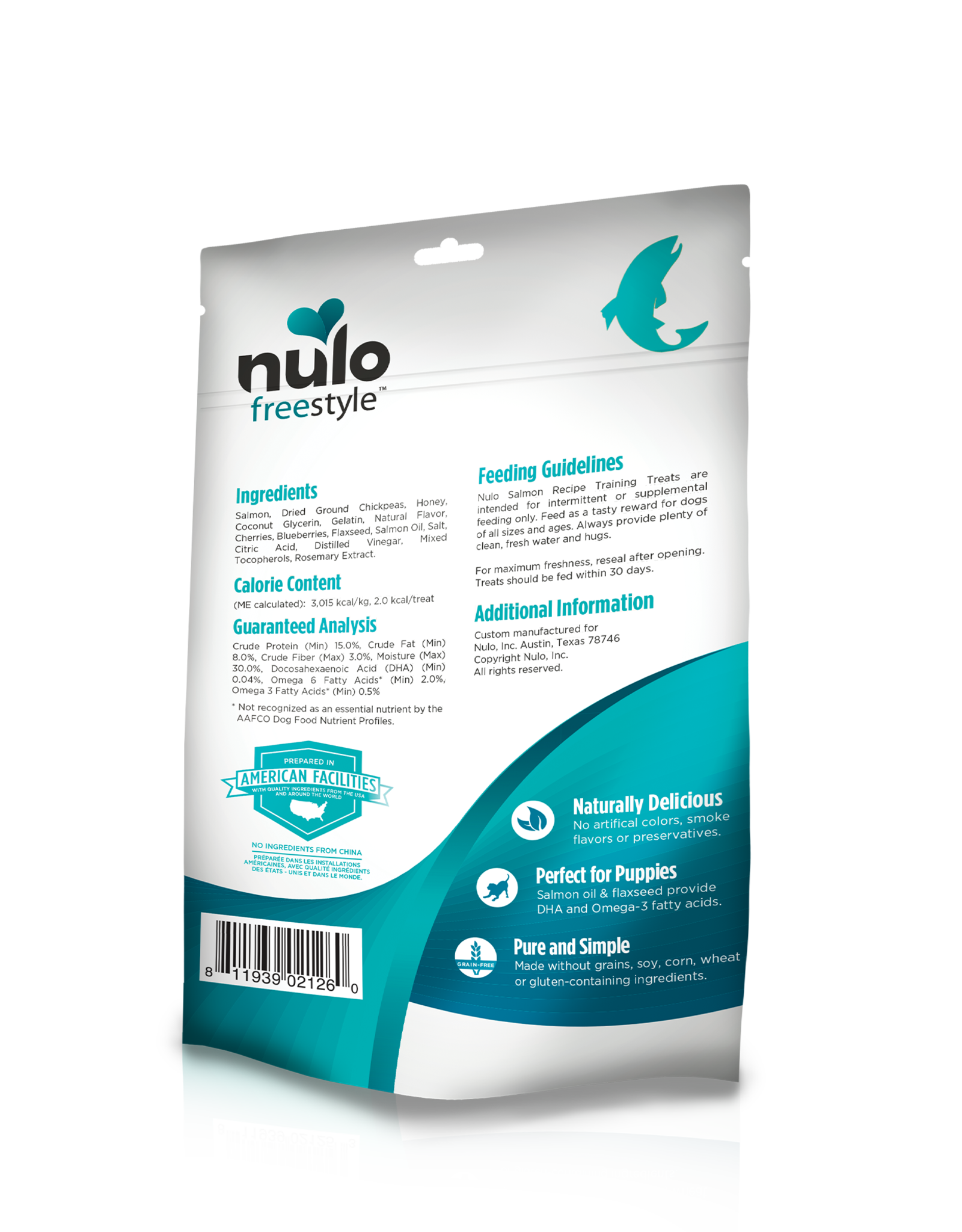 Nulo Nulo Freestyle Training Treats - Salmon Recipe for Dogs  4oz