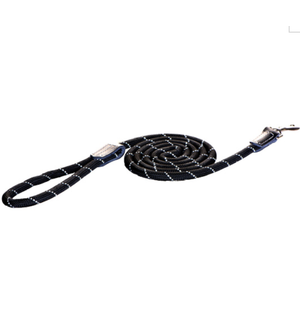 ROGZ Med Rope Lead Black 3/8x6ft