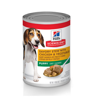 Hill's Science Diet Hill's Science Diet Puppy Canned Dog Food, Savory Stew with Chicken & Vegetables, 12.8 oz, wet dog food