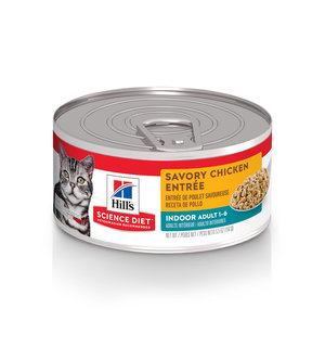 Hill's Science Diet Hill's Science Diet Adult Indoor Canned Cat Food, Savory Chicken Entrée, 5.5 oz,  wet cat food