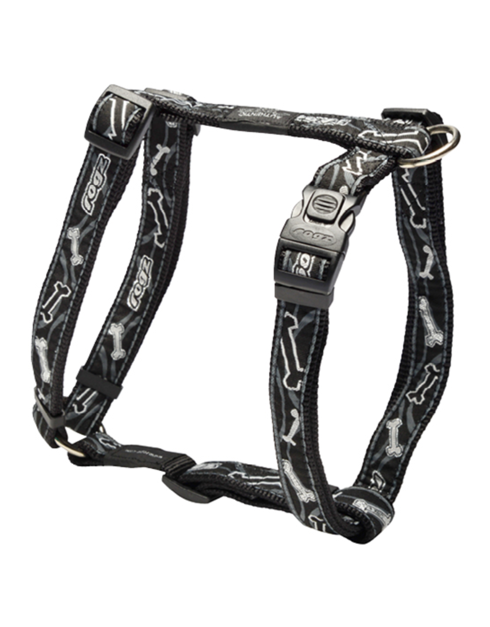 ROGZ JB Harness Small Black Bone