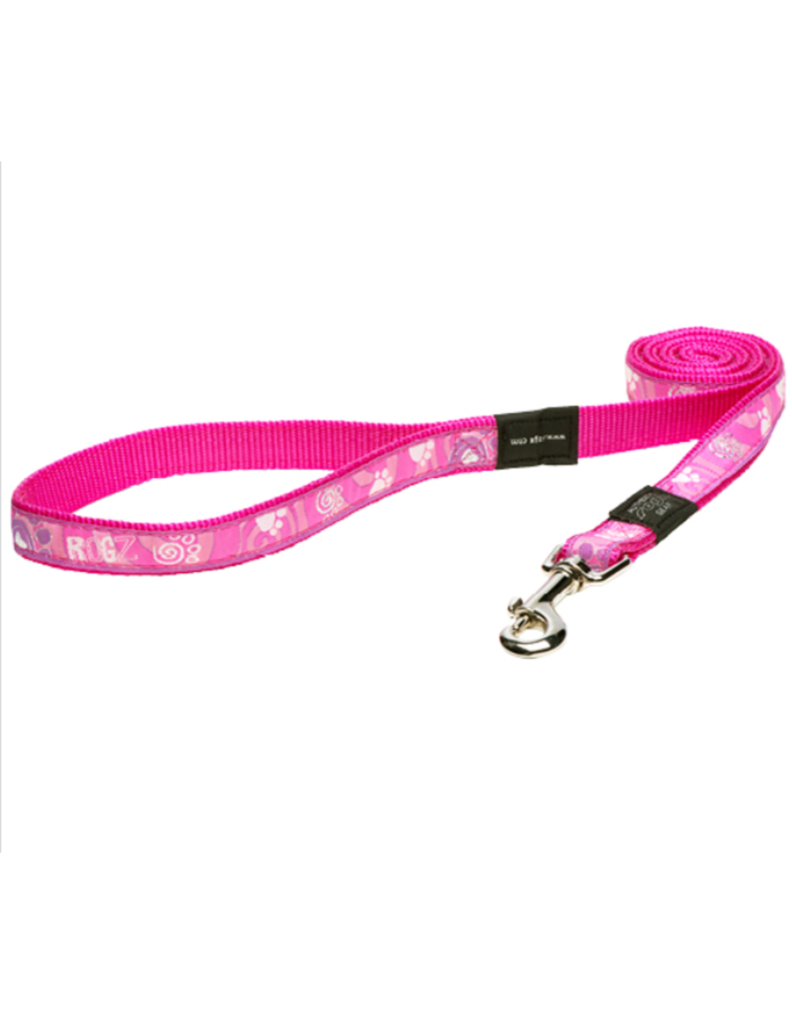ROGZ SC Lead 6ft Pink Paw Medium