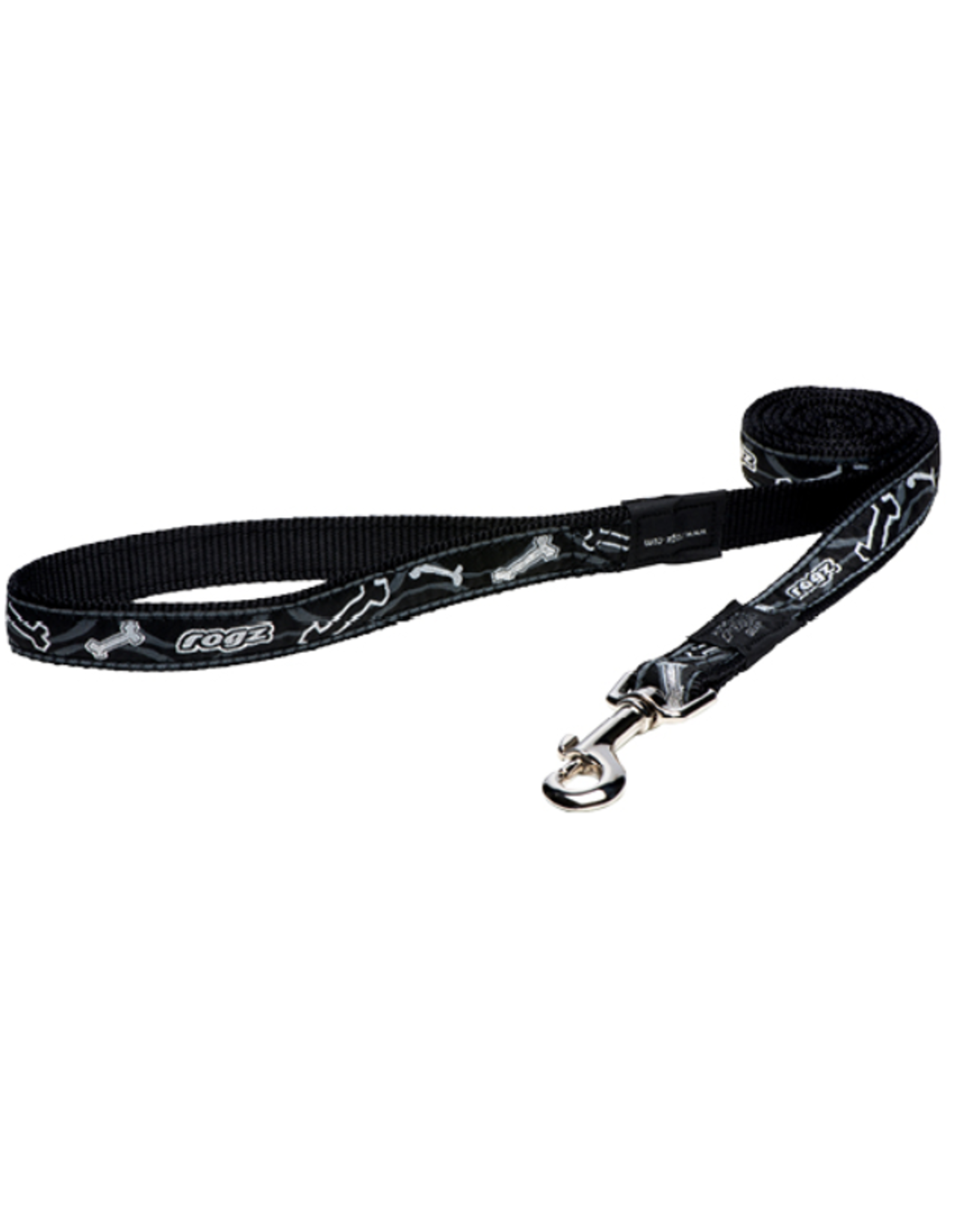 ROGZ SC Lead 6ft Black Bone Medium