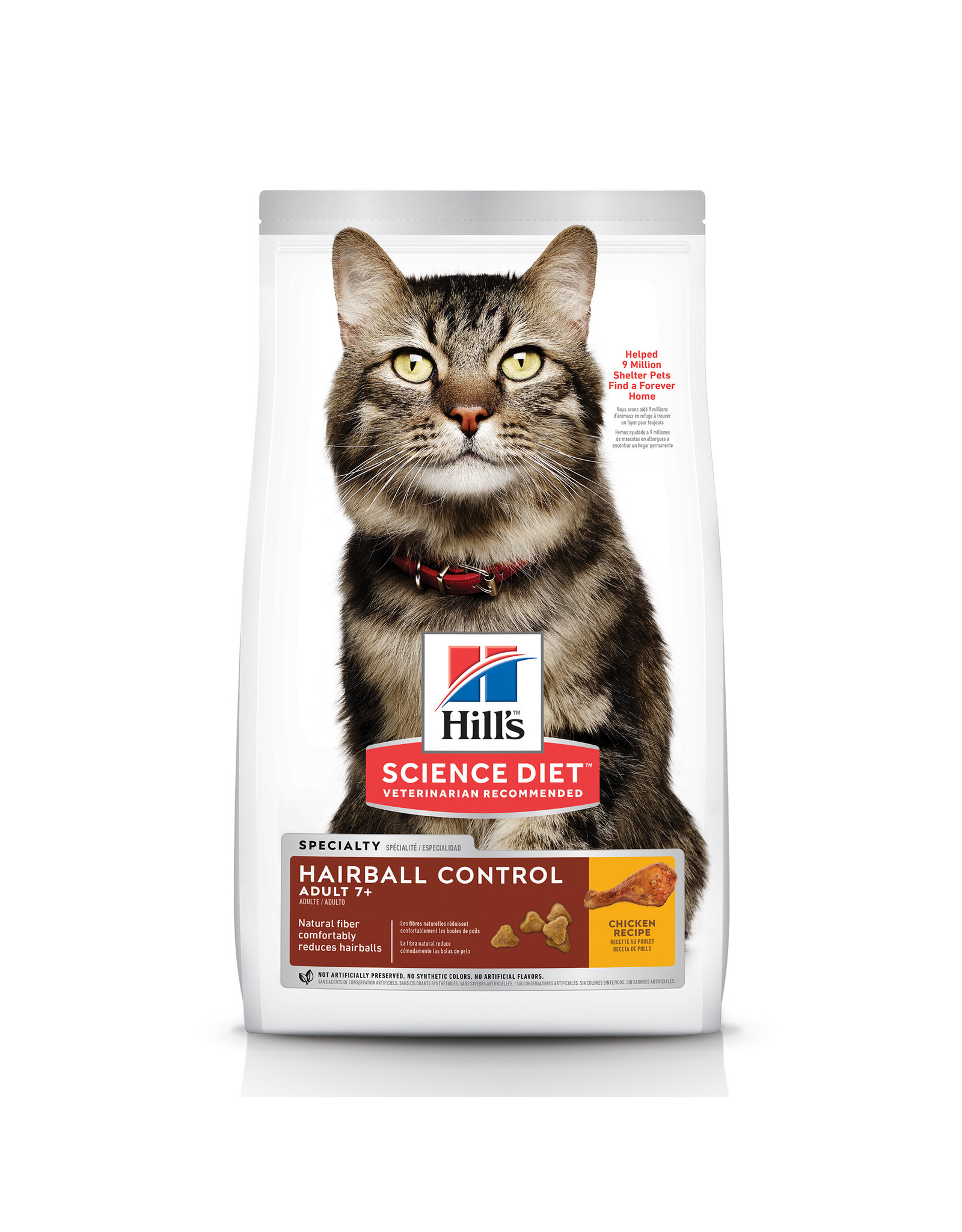Hill's Science Diet Hill's Science Diet Senior 7+ Hairball Control Dry Cat Food, Chicken Recipe, 3.5 lb Bag