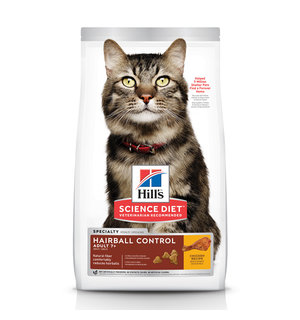 Hill's Science Diet Hill's Science Diet Senior 7+ Hairball Control Dry Cat Food, Chicken Recipe, 3.5 lb Bag