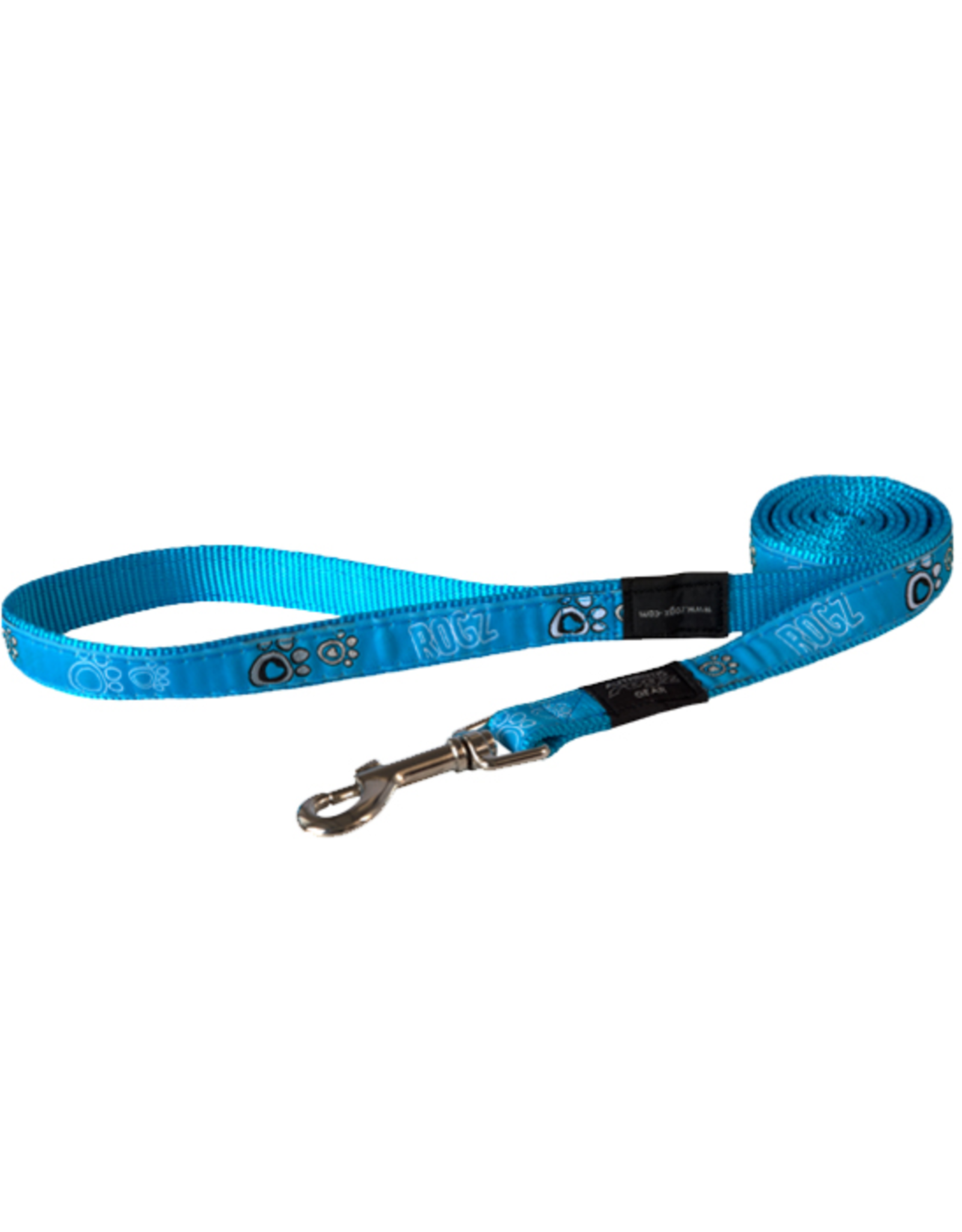 ROGZ JB Lead 6ft Turq.Paw Small