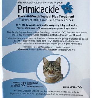 Primidacide Primidacide  Flea Treatment For Cats  4kg and Under